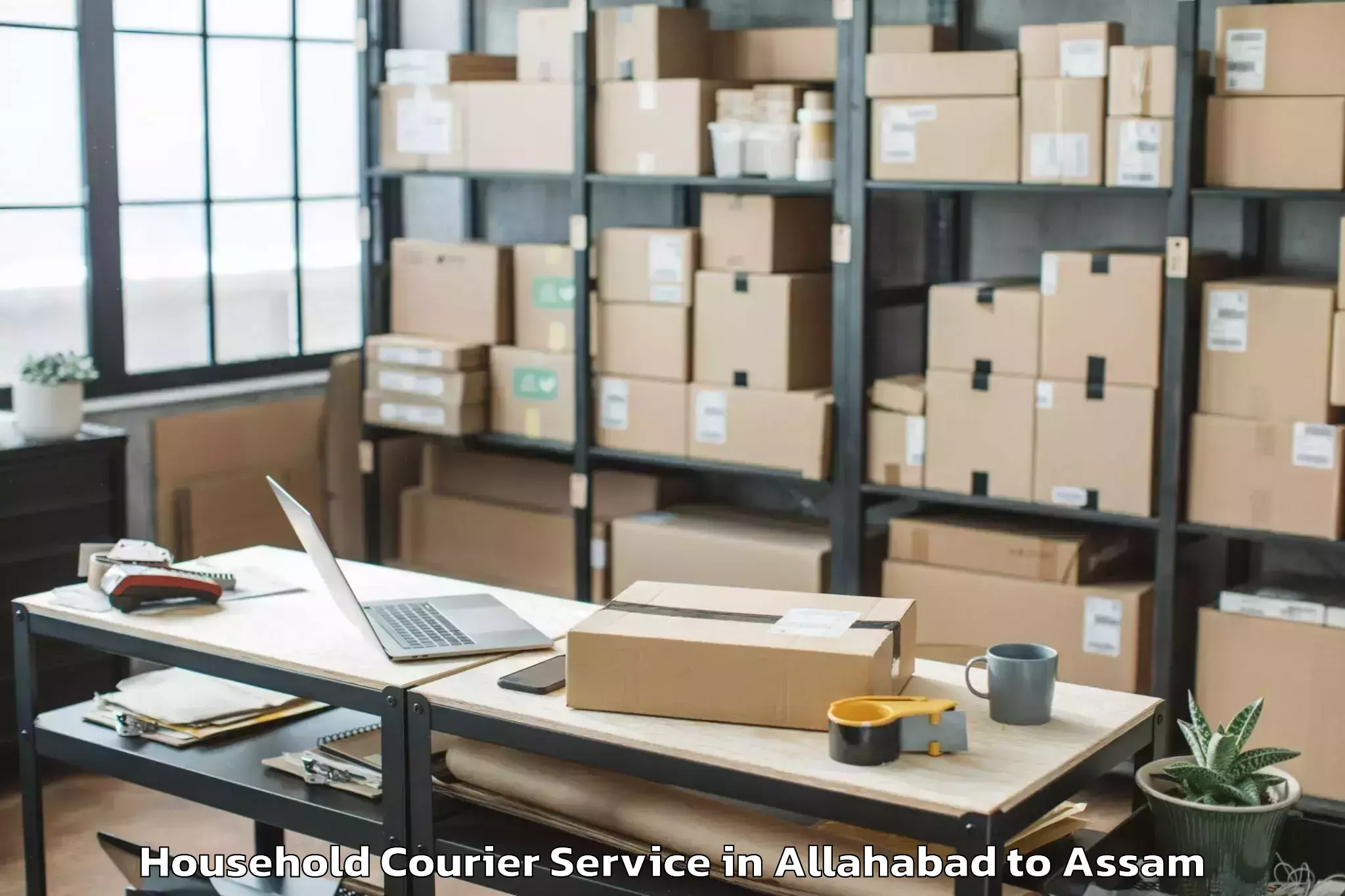 Trusted Allahabad to Dudhnoi Household Courier